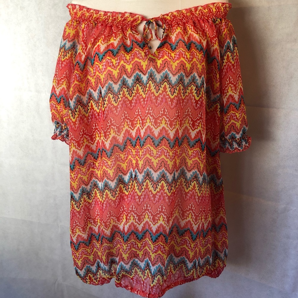 Bright off the shoulder top